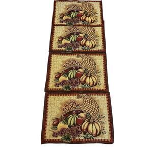 Fall‎ Harvest Thanksgiving 18 X12 Rectangle Cloth 4 Decorative Table Plac…
